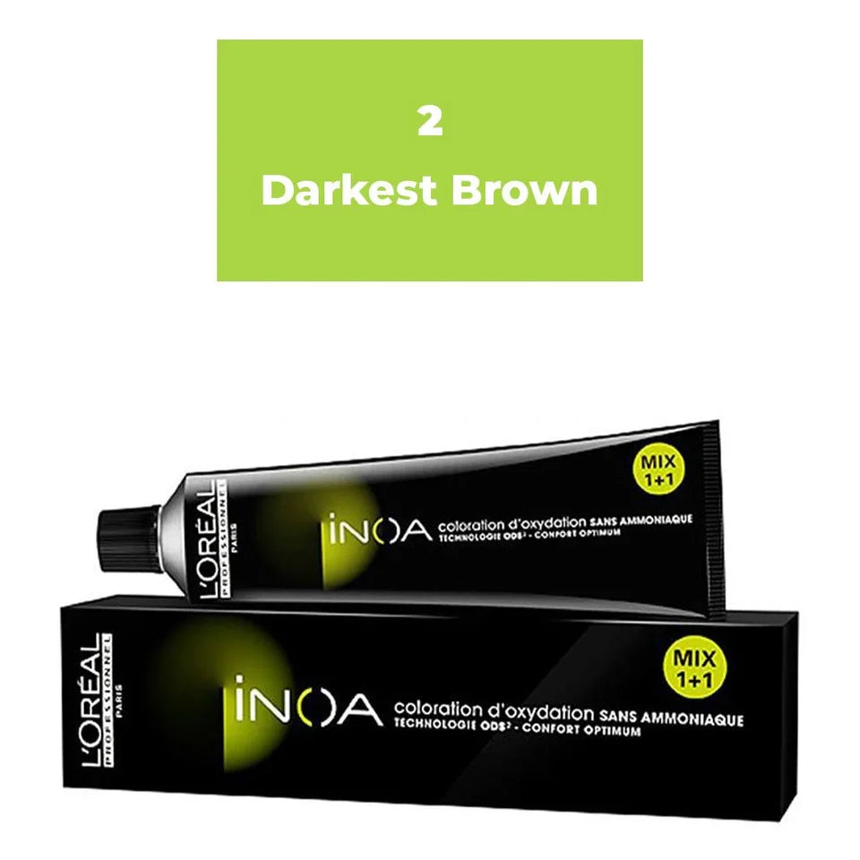 Loreal Professionnel Inoa 2 Tube Darkest Brown 60G