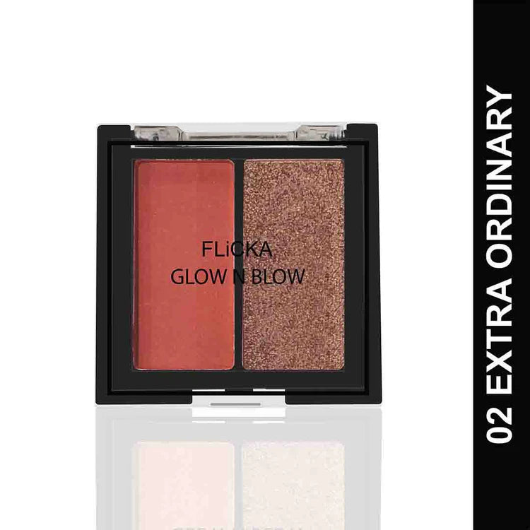 Flicka - Duo Blusher + Highlighter Glow N Blow