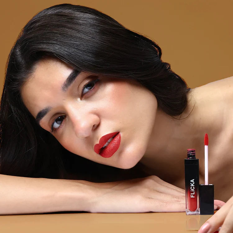 Flicka Set & Attack Liquid Matte Lipstick 7ml 02 Red Carpet