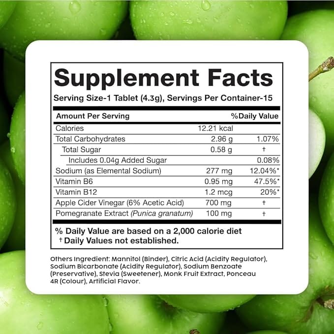 Plix - Happy Tummy Bubbly Effervescent Green Apple Flavour Tablets (15N)