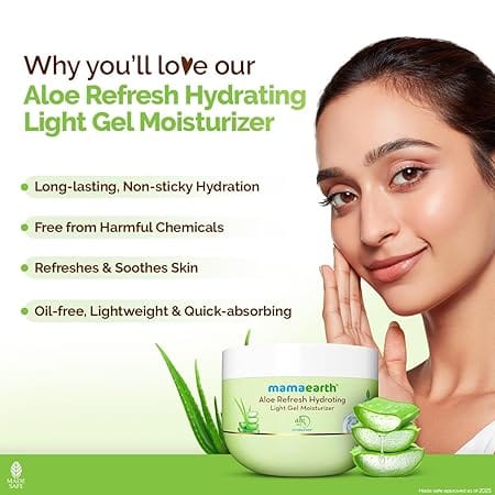 Mama Earth - Aloe Refresh Hydrating Light Gel Moisturizer (200g)
