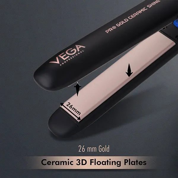 Vega Professional - Pro Gold Ceramic Shine Hair Straightener (VPMHS - 08)