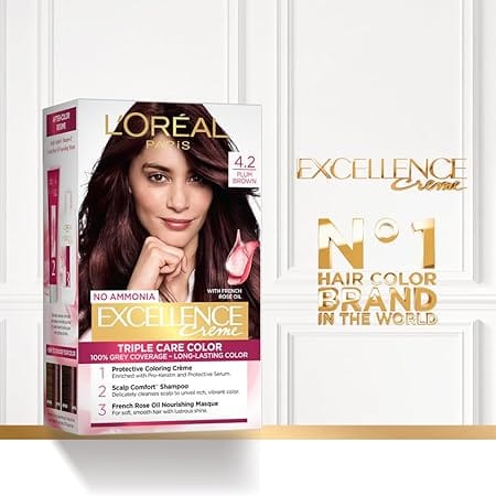 Loreal Paris - No Ammonia Excellence Creme Triple Care Color [4.2 Plum Brown]
