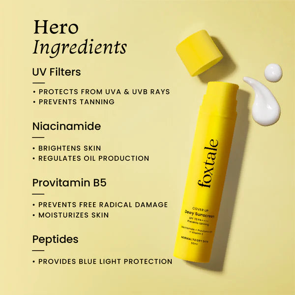 Foxtale - Dewy Sunscreen Spf 70 PA+++ (50ML)