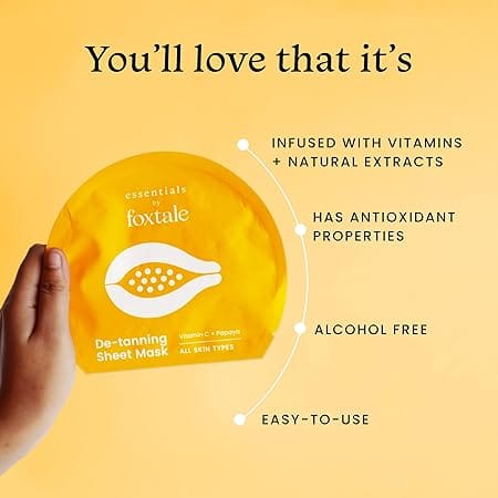 Foxtale - De - Tanning Sheet Mask Vitamin C + Papaya