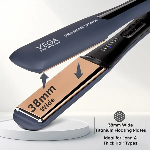 Vega Professional - Pro Shyne Titanium Hair Straightener - (VPPHS-14)