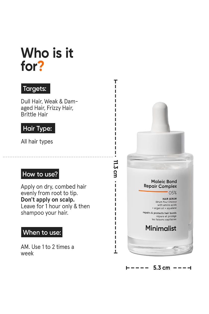 Minimalist - Maleic Bond Repair Complex 05% Hair Serum (50ML)