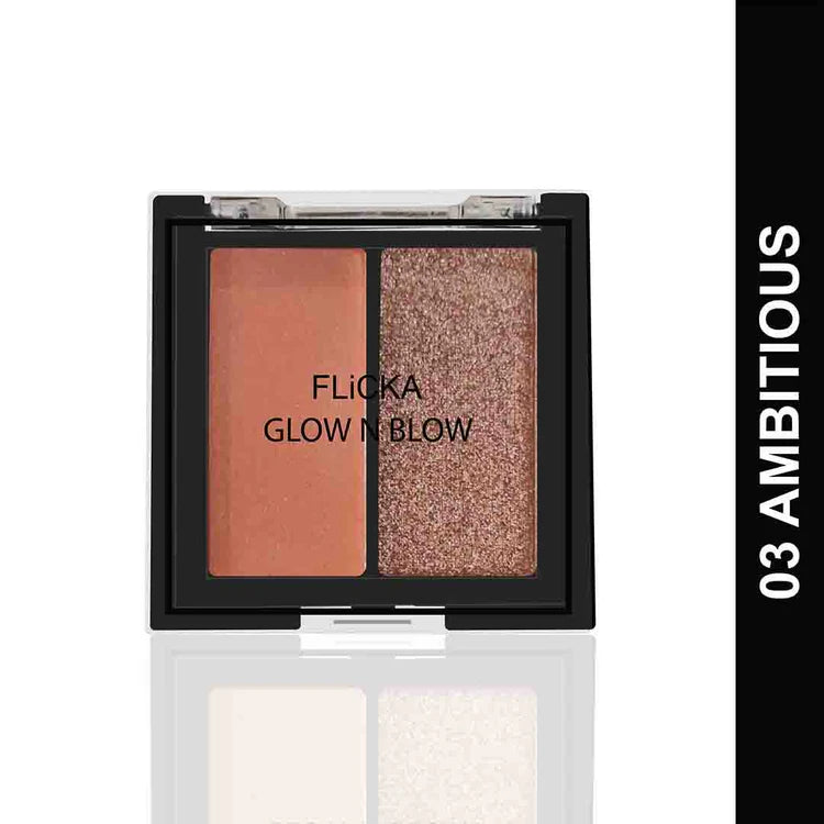 Flicka - Duo Blusher + Highlighter Glow N Blow