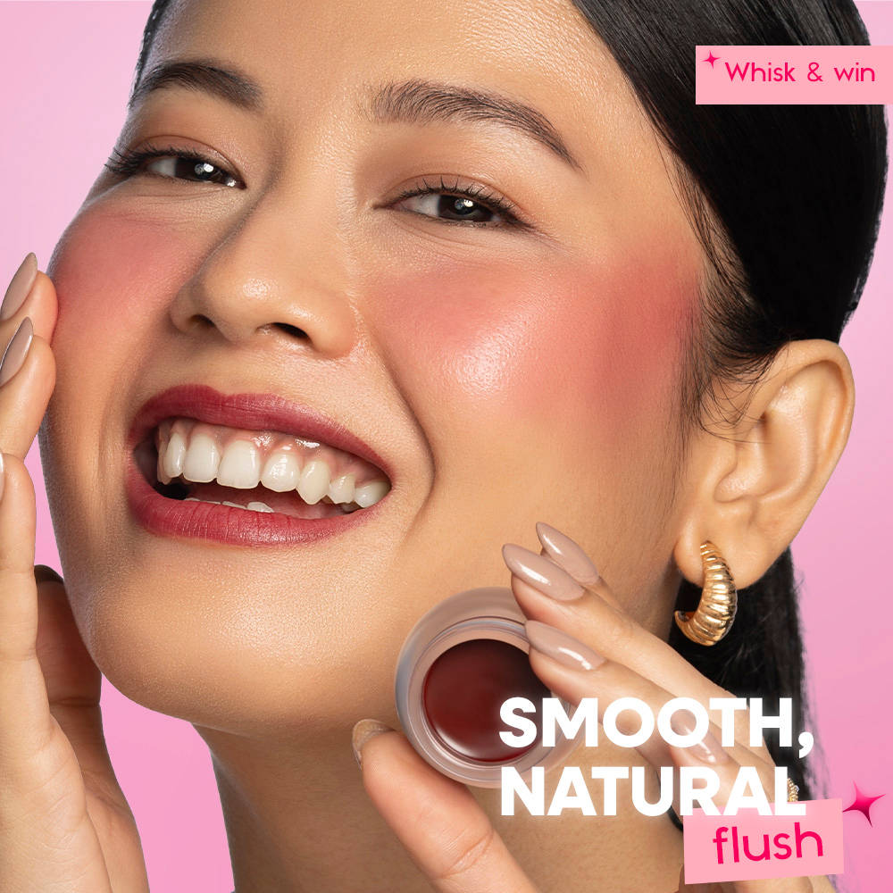 Nykaa Cosmetics Whipped Pudding Blush Pot - Whisk & win & Silicone Applicator