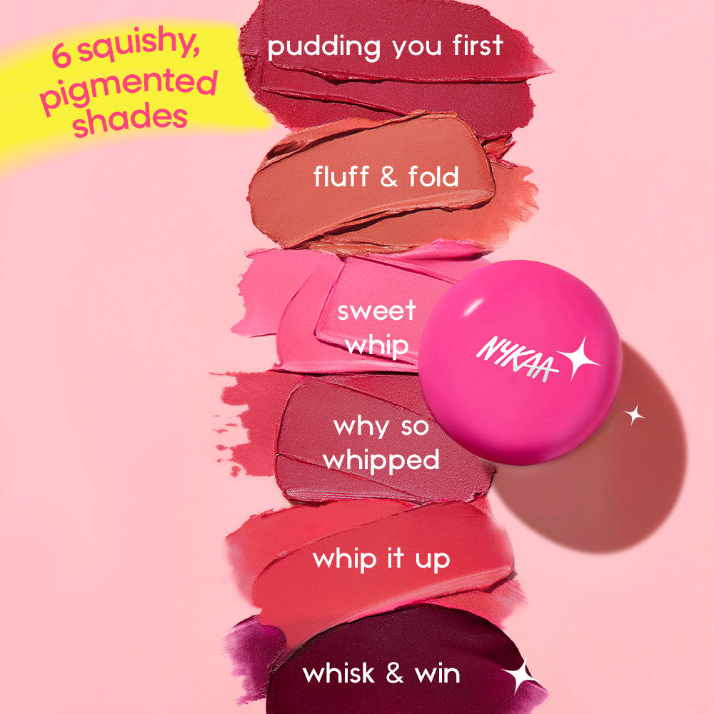 Nykaa Cosmetics Whipped Pudding Blush Pot - Whisk & win & Silicone Applicator
