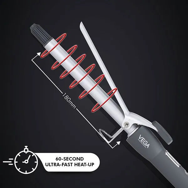 Vega Professional – Pro Cera Curls 19mm Curling Tong - (VPMCT - 02)