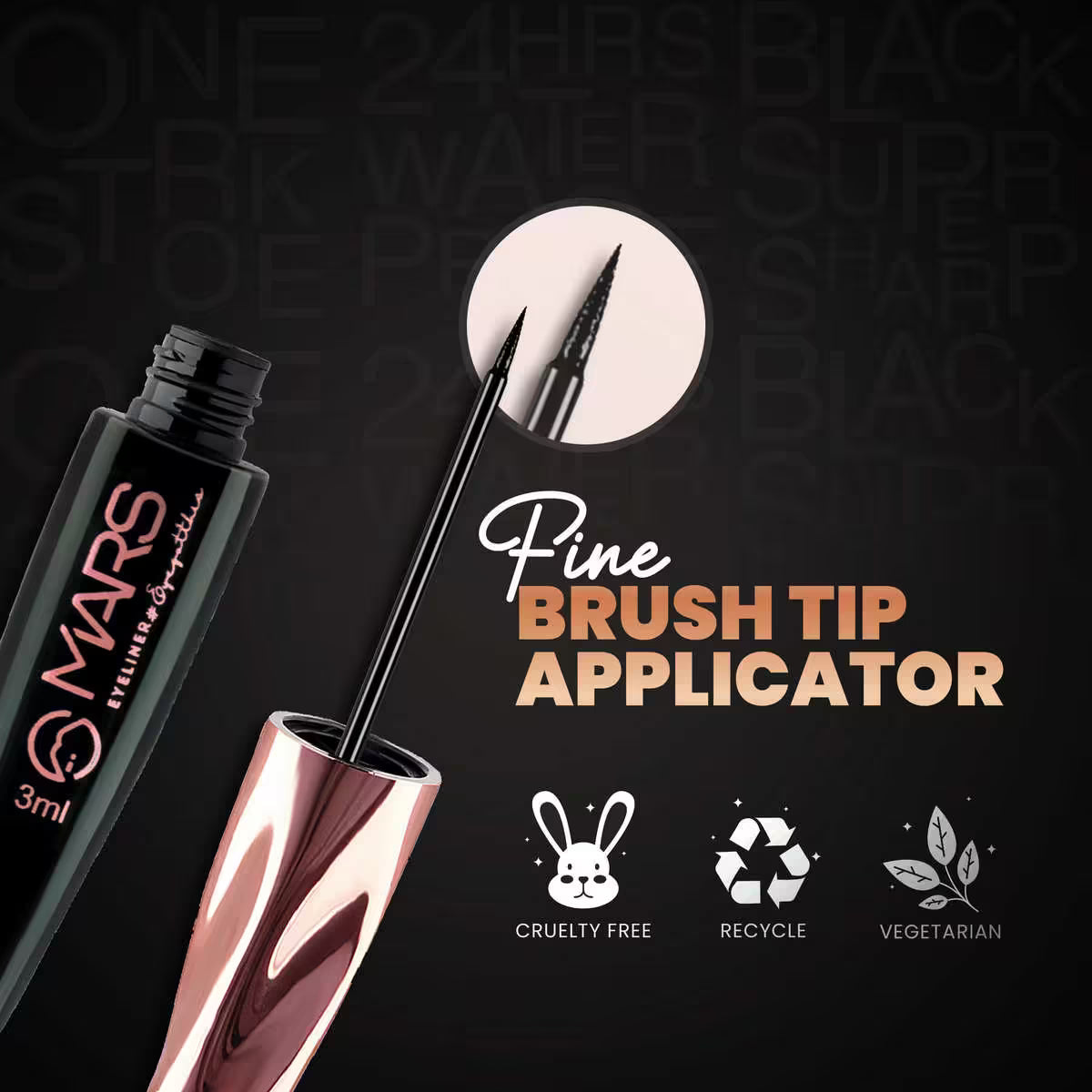 Mars - 24 Hrs Water Proof Eyeliner