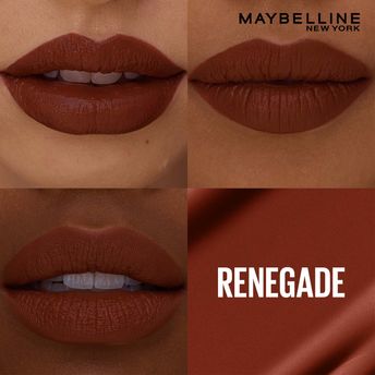 Maybelline New York Super Stay Matte Ink Liquid Lipstick, Lasts Up to 16 Hours - Renegade