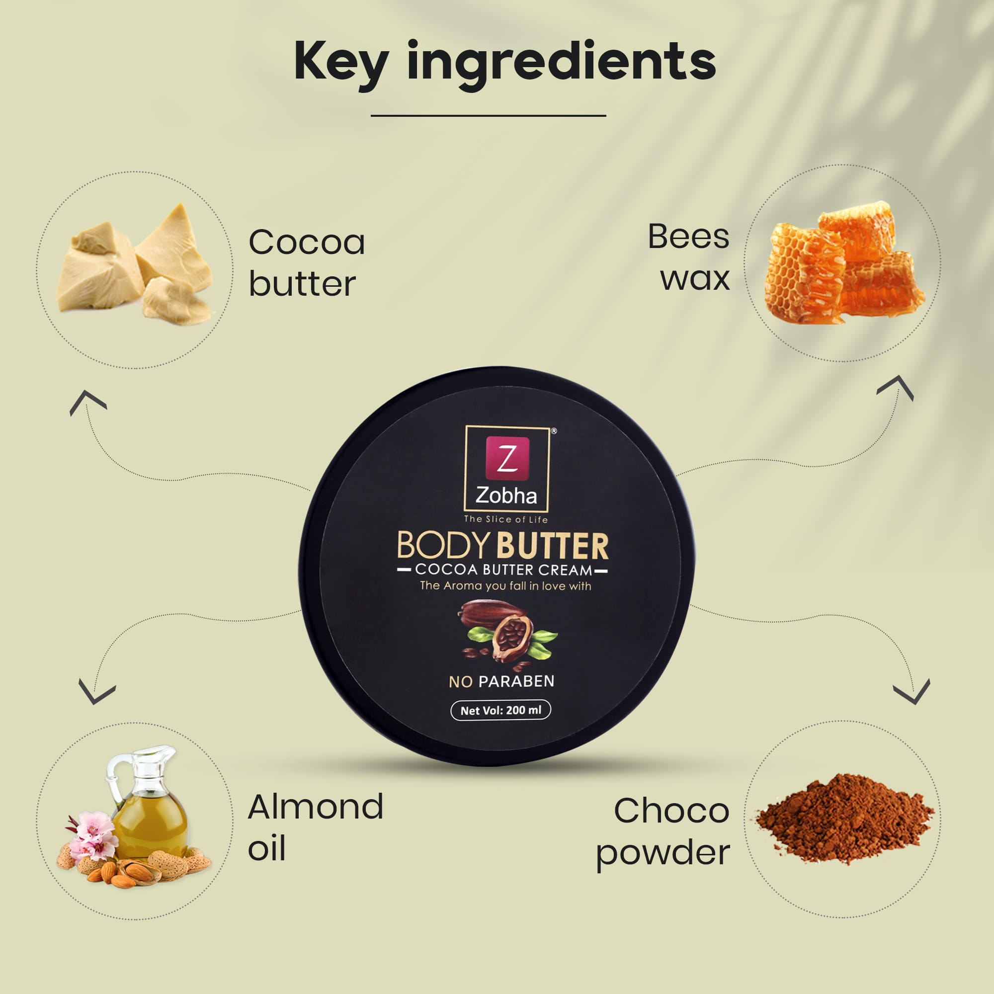 ZOBHA - BODY BUTTER COCOA BUTTER CREAM (200g)