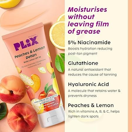 Plix - Peaches & Lemon Detan Body Lotion Spf 30 (150ML)