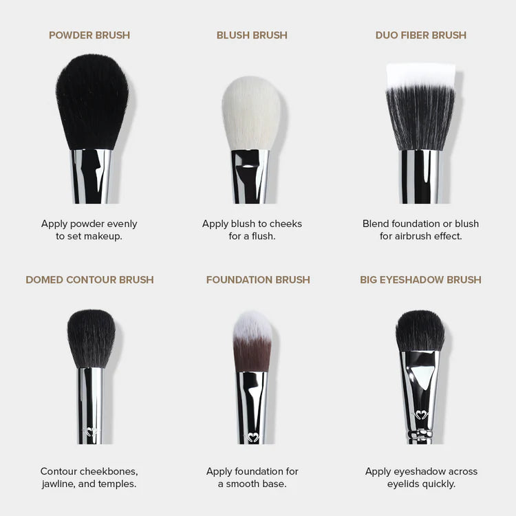 Forever 52 - 18 Pcs Brush Kit Ultra Soft Bristles Pro Grade Quality