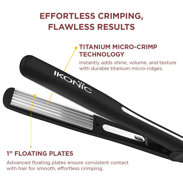 Ikonic Professional - Slim Titanium Crimp 2.0 1" Slim Floating Plates