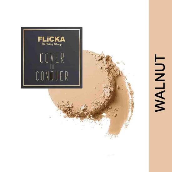 Flicka - Cover To Conquer Pressed Powder With Primer & SPF