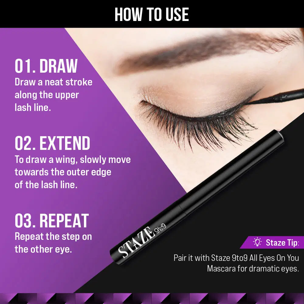 All Eyes On You Liner Long Lasting | Smudgeproof | Easy To Use