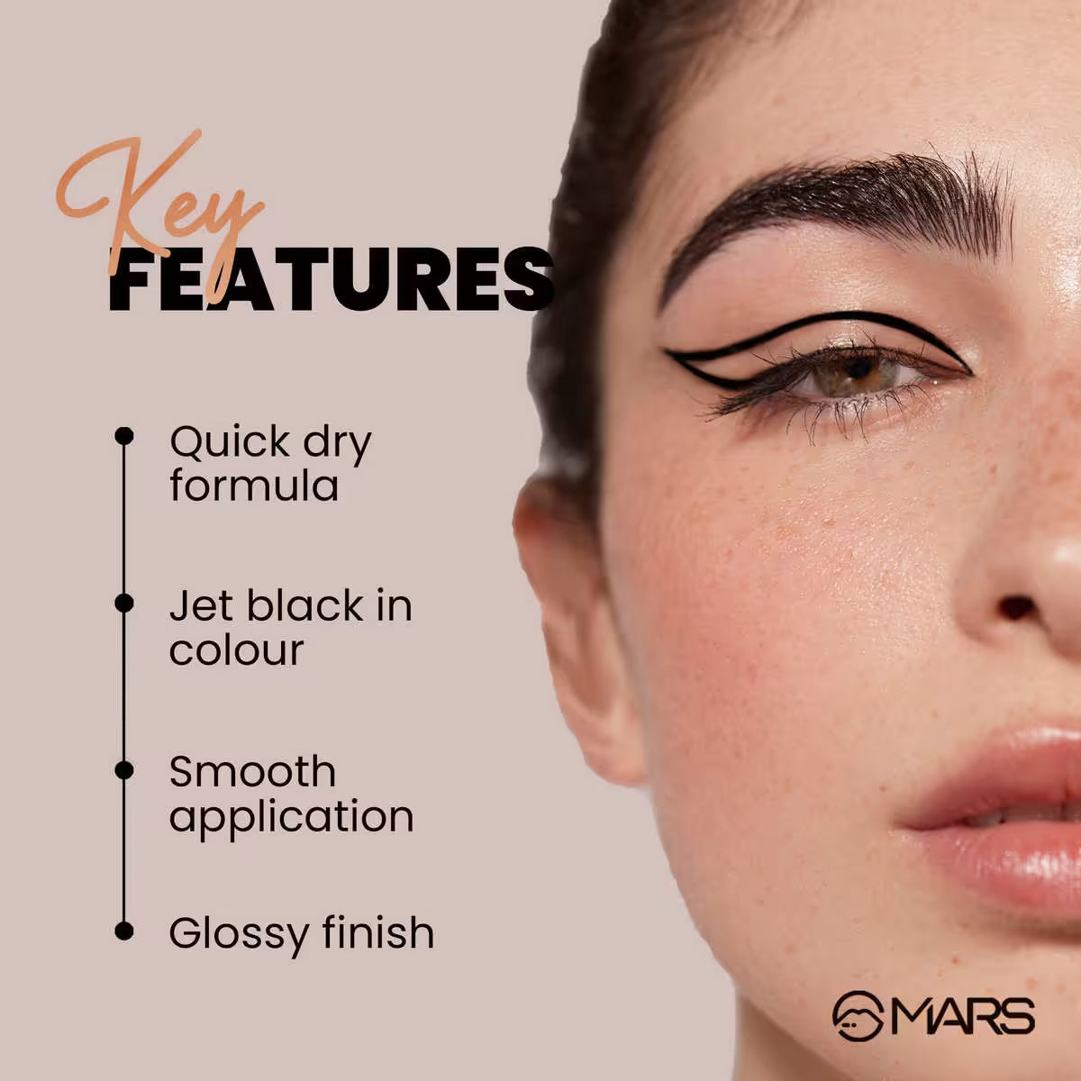 Mars - 24 Hrs Water Proof Eyeliner