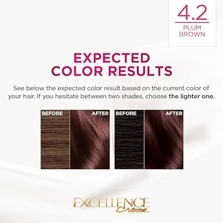 Loreal Paris - No Ammonia Excellence Creme Triple Care Color [4.2 Plum Brown]