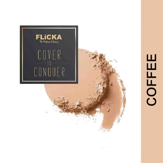 Flicka - Cover To Conquer Pressed Powder With Primer & SPF