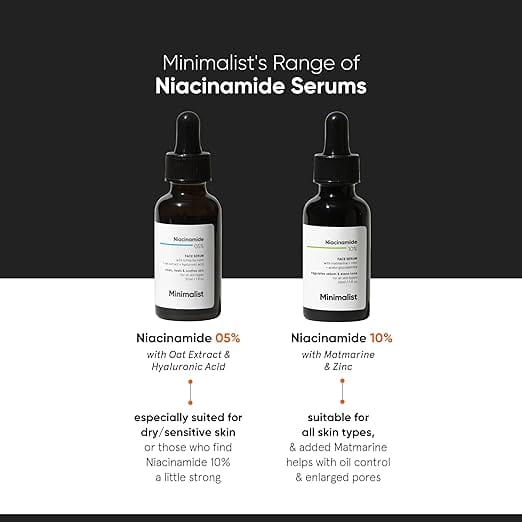 Minimalist - Niacinamide 10% Face Serum With Matmarine + Zinc + Acetyl Glucosamine (60ML)