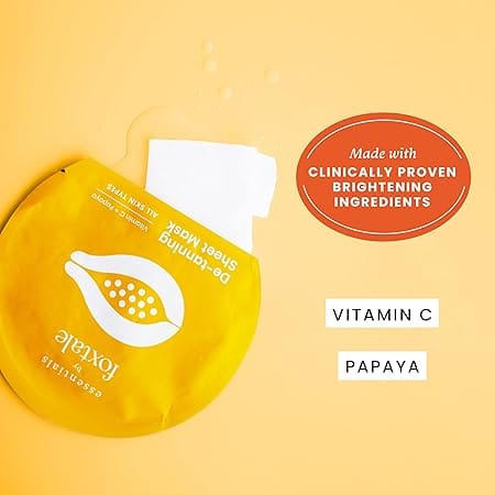 Foxtale - De - Tanning Sheet Mask Vitamin C + Papaya