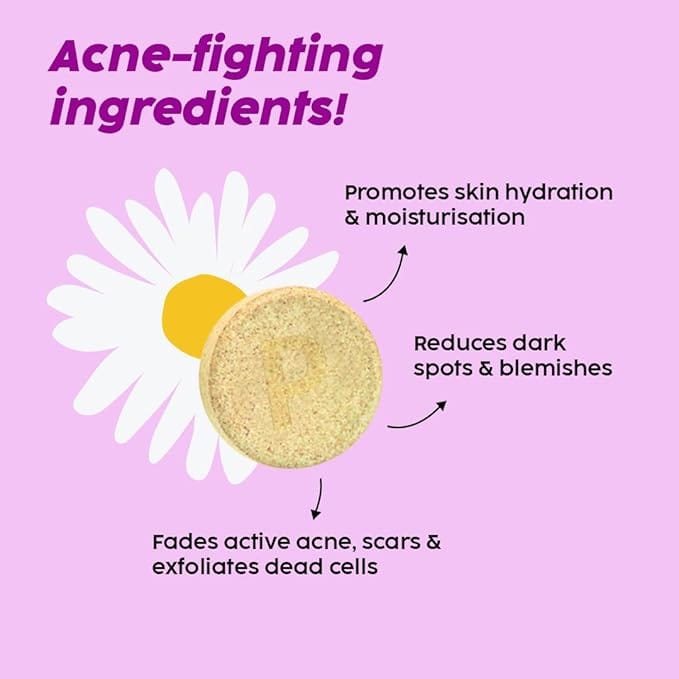 Plix - Acne Fighter Bubbly Effervescent Daily Fizzy To Help Soothe Inflammation Flavour Tablets (15N)