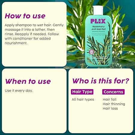 Plix - Rosemary Anti - Hairfall Advanced Shampoo (200ML)