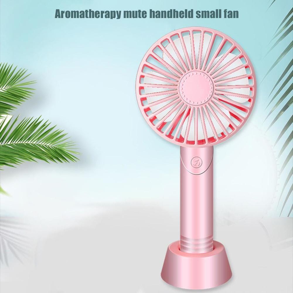 Handheld Aromatherapy Fan Portable Fan USB Desktop Fan - Pink