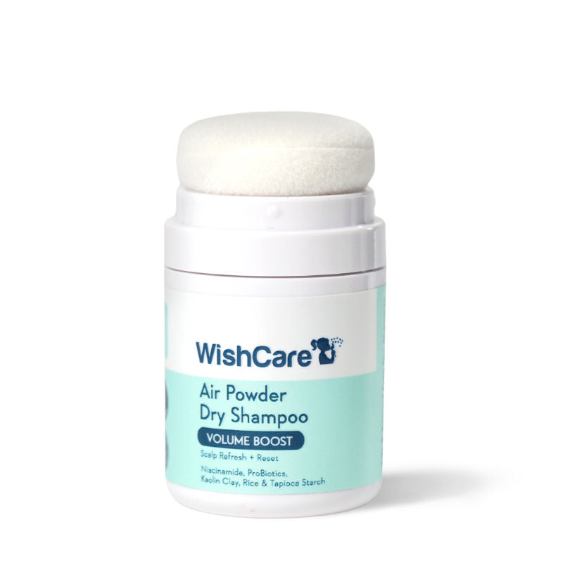 WishCare Air Powder Dry Shampoo for Oily Hair & Scalp-No White Cast-Aerosol Free-Volume Boost (10g)
