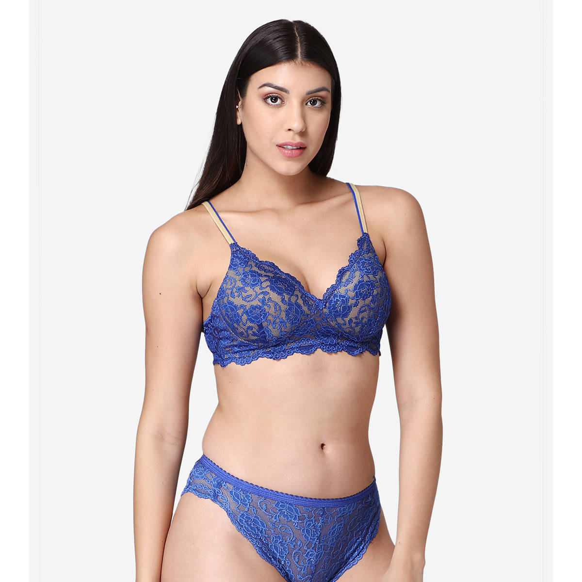 Abelino Bridal Lace Lingrie Set - Blue (28B) · 28B
