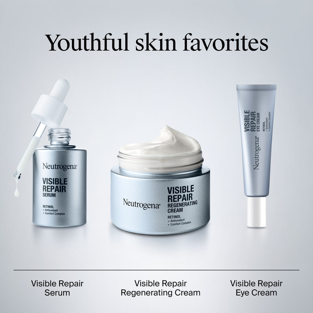 Neutrogena Visible Repair Anti-Ageing Retinol + Peptide Night Face Serum For Wrinkles & Fine Lines (30ml)