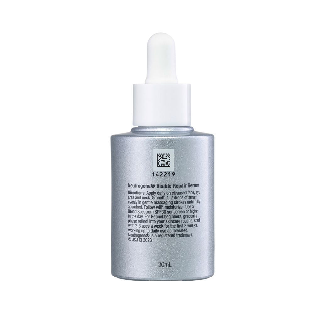 Neutrogena Visible Repair Anti-Ageing Retinol + Peptide Night Face Serum For Wrinkles & Fine Lines (30ml)