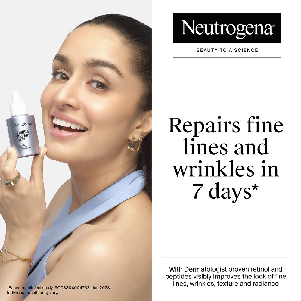 Neutrogena Visible Repair Anti-Ageing Retinol + Peptide Night Face Serum For Wrinkles & Fine Lines (30ml)