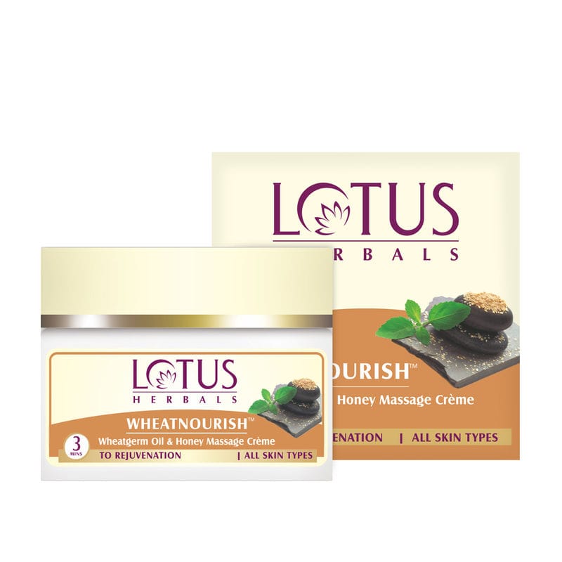 Lotus Herbal - Wheatnourish Wheatgerm Oil & Honey Massage Crème (50g)