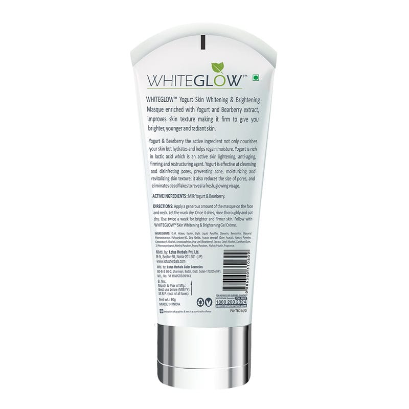 Lotus Herbals - WhiteGlow Yogurt Skin Whitening & Brightening Masque (80g)