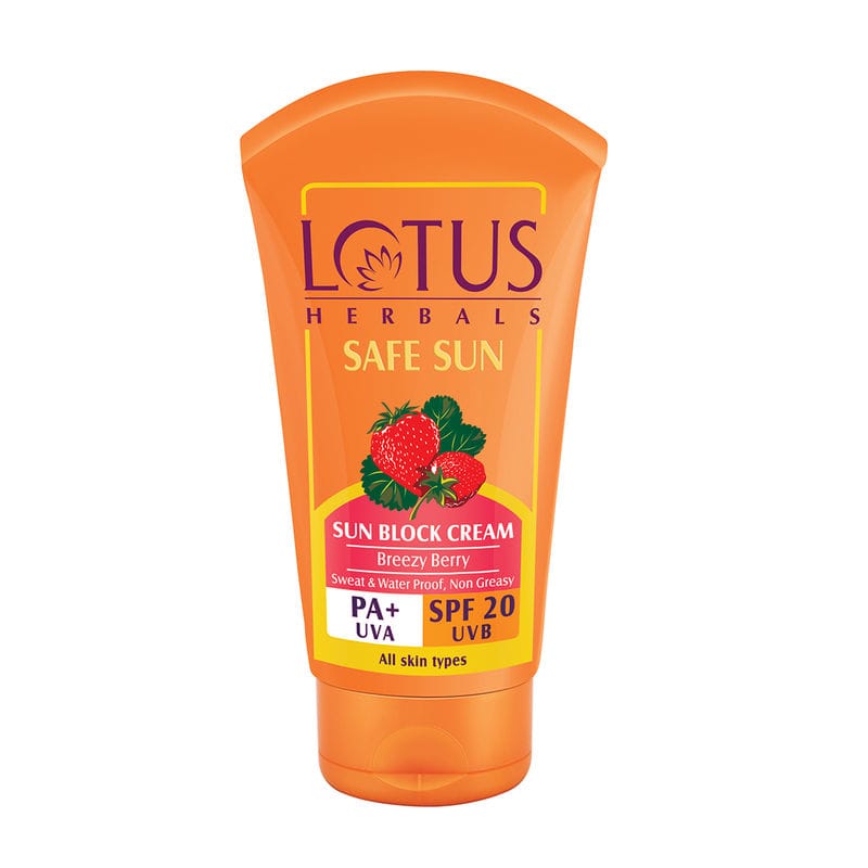 Lotus Herbals - Safe Sunblock Cream Breezy Berry Pa+ SPF - 20 (100g)
