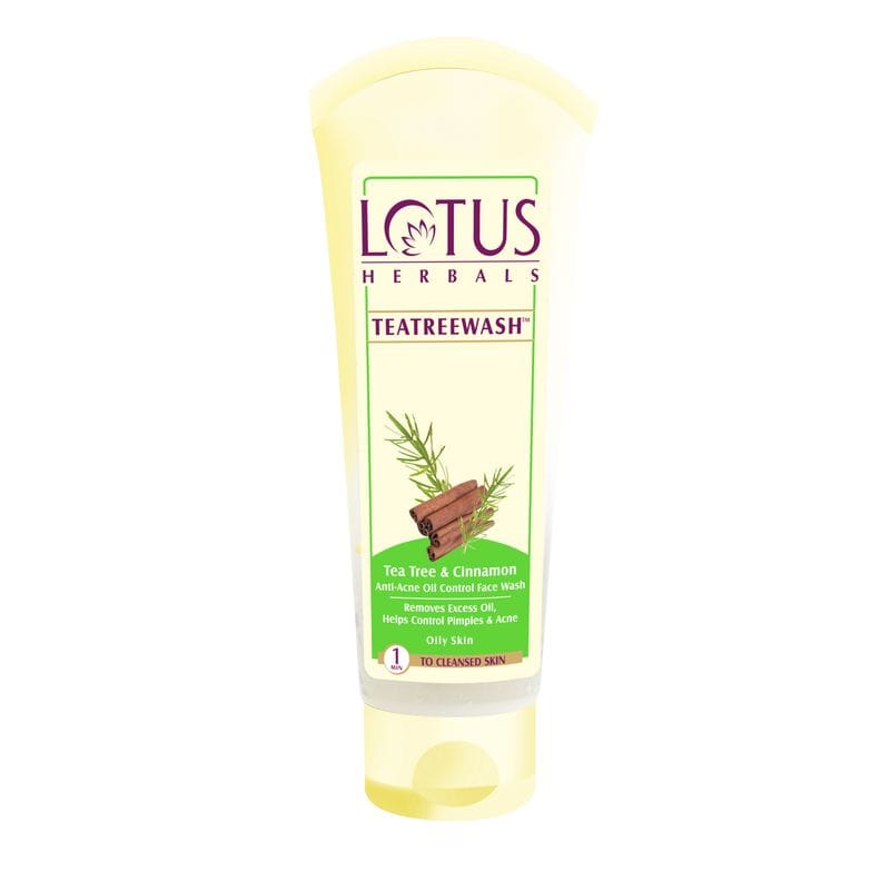 Lotus Herbals - Tea Tree & Cinnamon Anti-acne Oil Control Face Wash