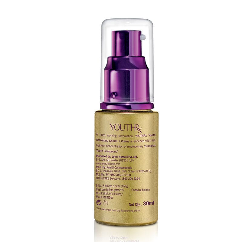 Lotus Herbals - YouthRx GinePlex Youth Activating Serum+Creme (30ml)
