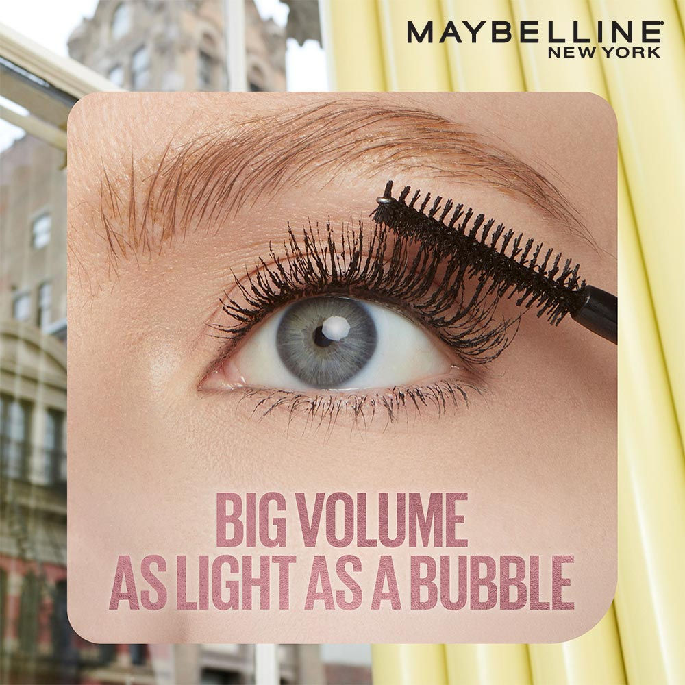 Maybelline New York Colossal Bubble Easy Wash Mascara - Volumizing, Buildable & Lightweight (10ml)
