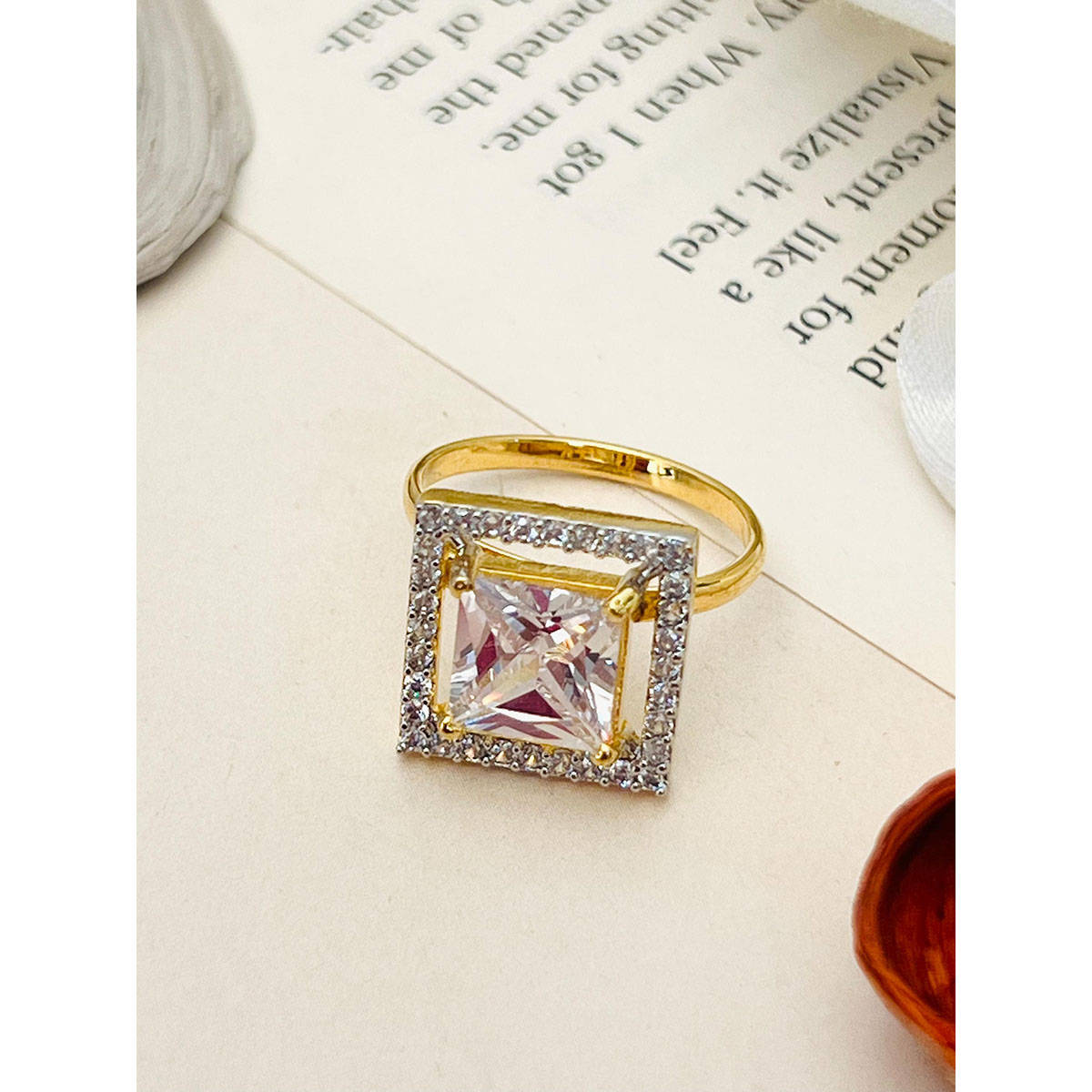 Abdesigns Exquisite American Diamond Ring White · One Size