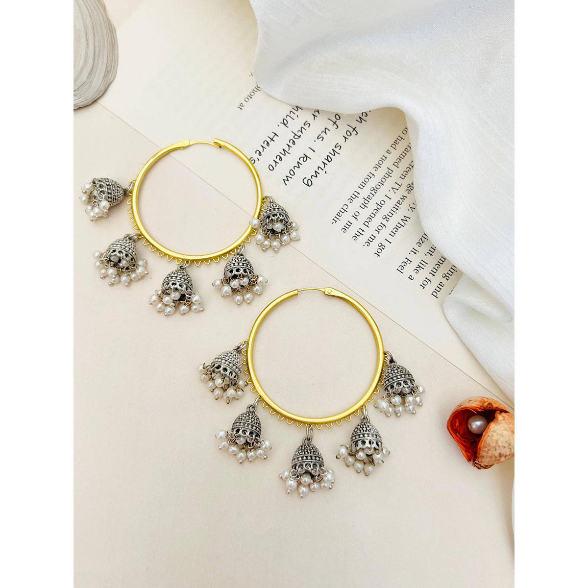 Abdesigns High Quality Dual Tone earring White · One Size