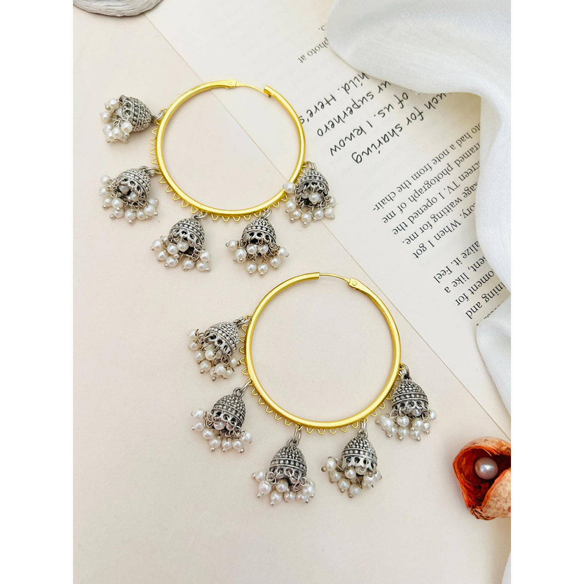 Abdesigns High Quality Dual Tone earring White · One Size