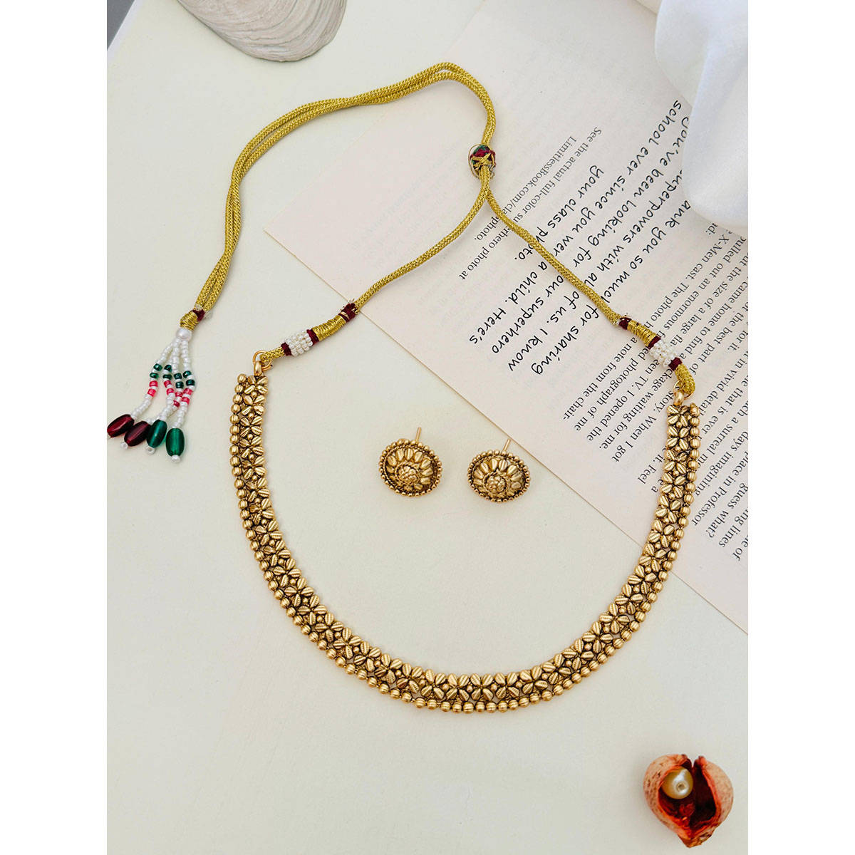 Abdesigns Enchanting Temple Necklace Gold