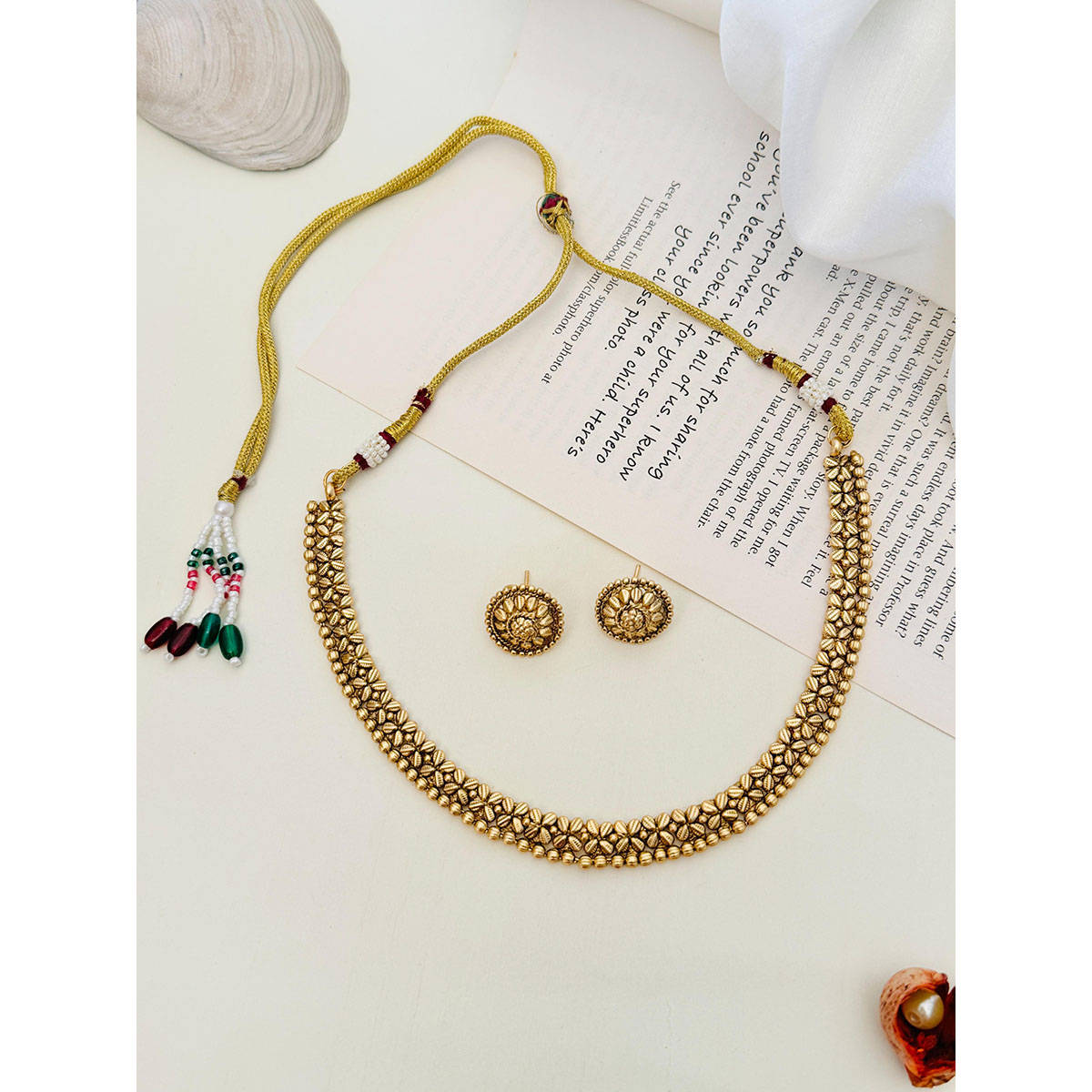 Abdesigns Enchanting Temple Necklace Gold