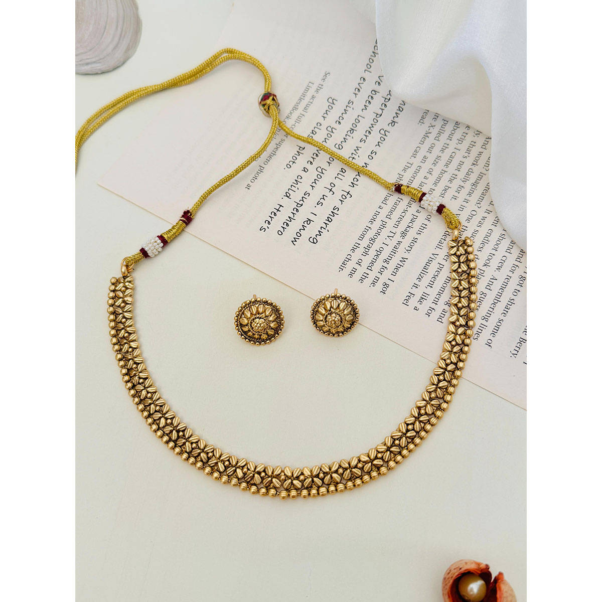 Abdesigns Enchanting Temple Necklace Gold
