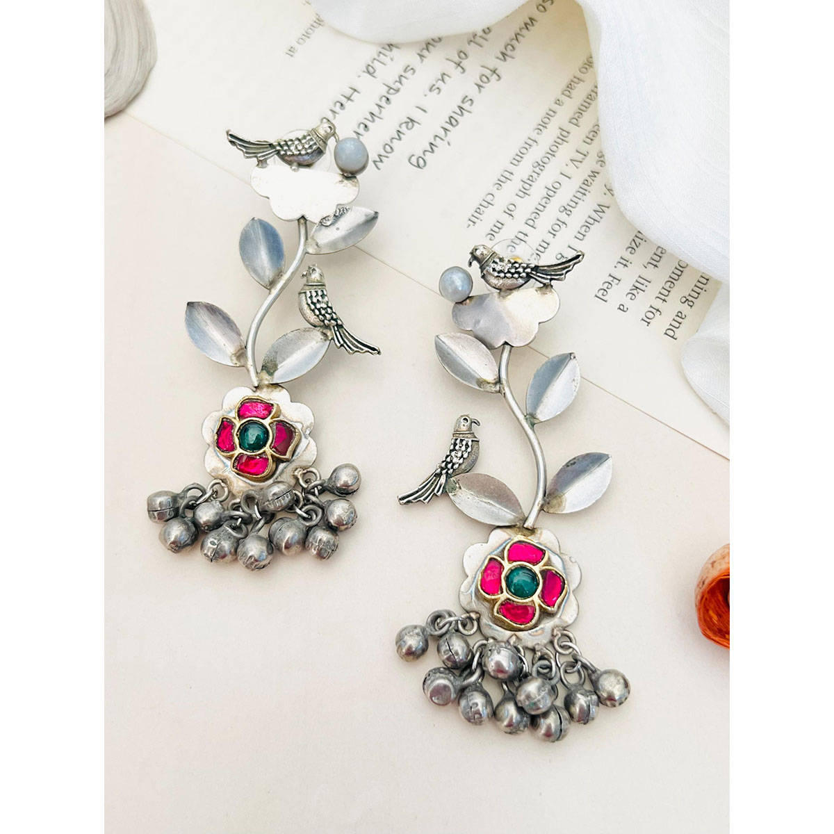 Abdesigns High Quality German Silver Plating Earring Multi-Color