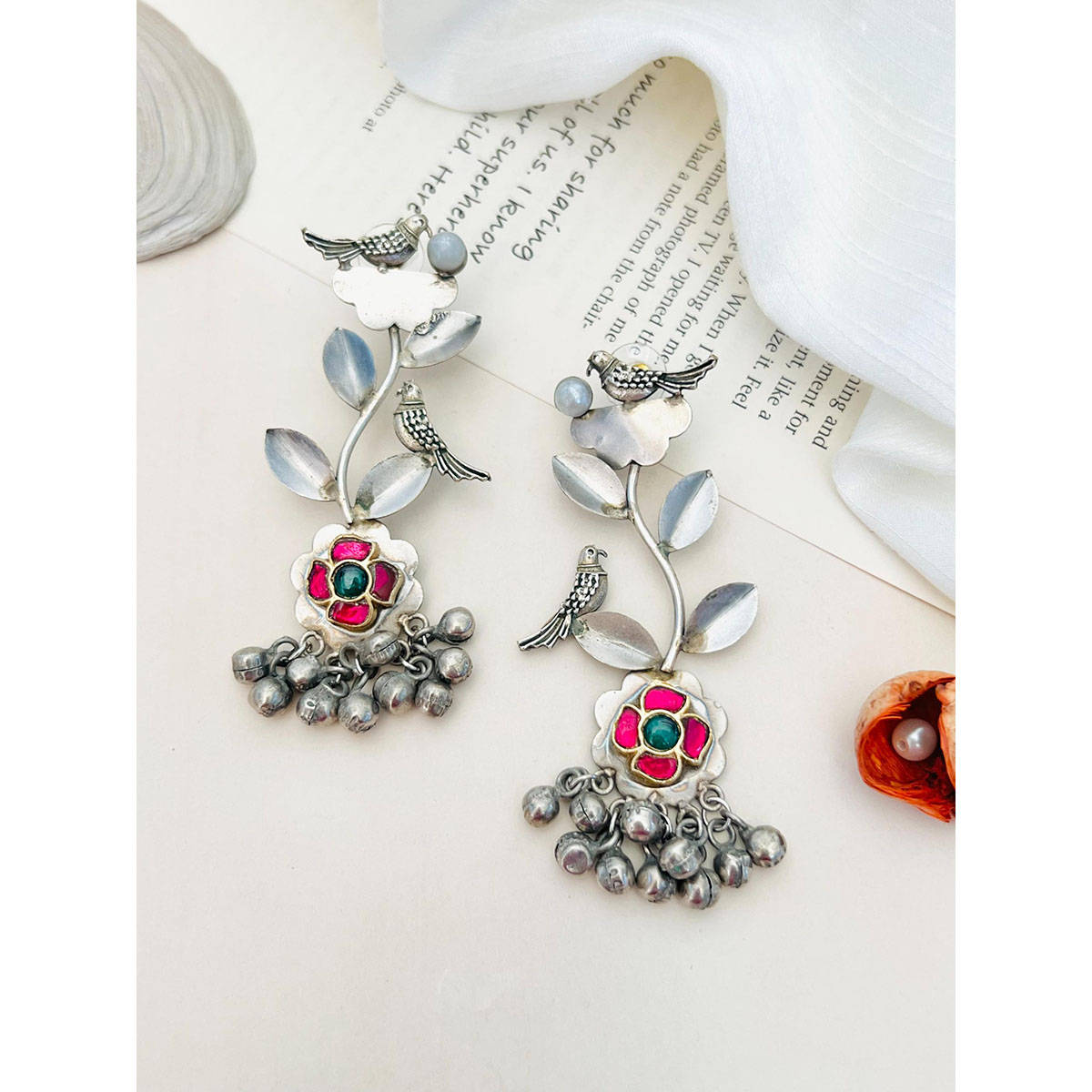 Abdesigns High Quality German Silver Plating Earring Multi-Color